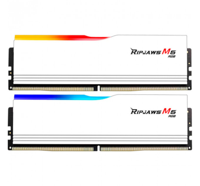 Модуль пам'яті для комп'ютера DDR5 32GB (2x16GB) 6400 MHz Ripjaws M5 RGB Matte White G.Skill (F5-6400J3239G16GX2-RM5RW)