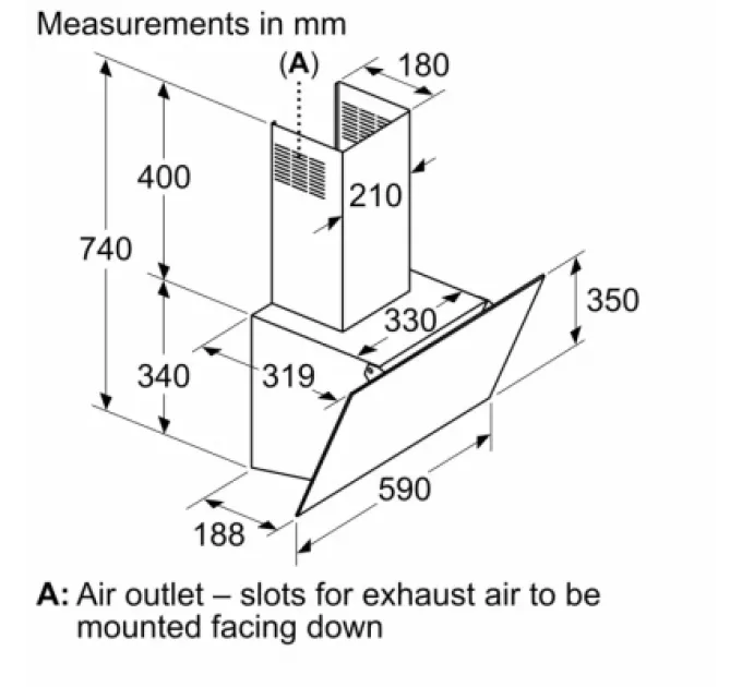Bosch Витяжка кухонна Bosch DWK63PJ20T