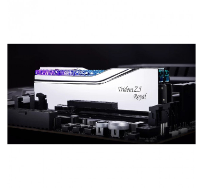 Модуль пам'яті для комп'ютера DDR5 32GB (2x16GB) 7600 MHz Trident Z5 Royal Silver G.Skill (F5-7600J3646G16GX2-TR5S)
