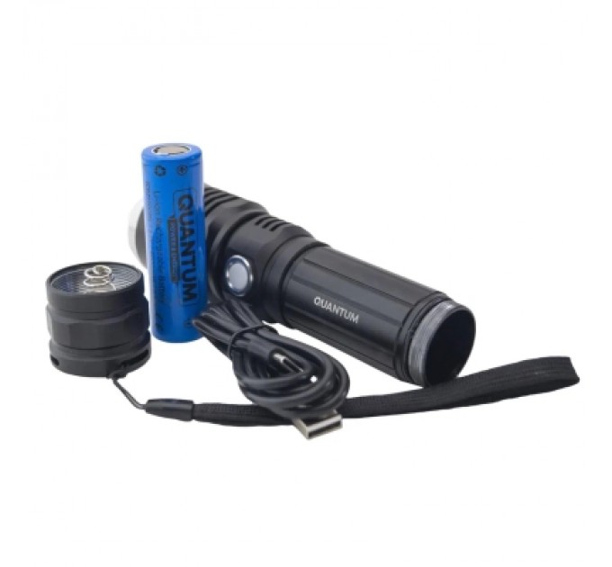 Quantum Ліхтар Quantum Solid-H 10W LED з USB-C + Li-ion21700/4000mAh (QM-FL1020-21700/4000-PB)