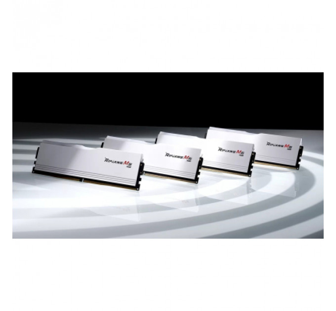 Модуль пам'яті для комп'ютера DDR5 64GB (2x32GB) 6000 MHz Ripjaws M5 RGB Matte White G.Skill (F5-6000J3238G32GX2-RM5RW)