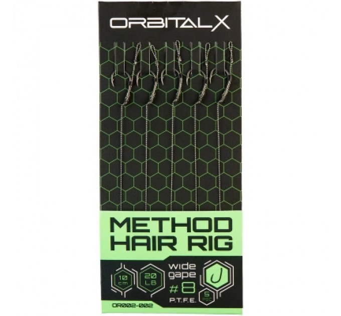 Повідець OrbitalX Method Hair Rig Wide Gape 10 20lb 10cm (5шт/уп) camo (694.00.04)