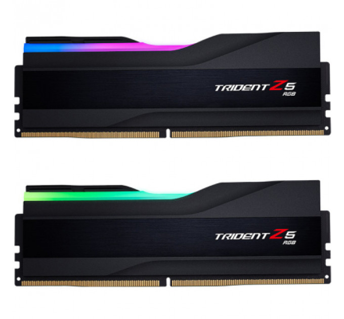 Модуль пам'яті для комп'ютера DDR5 96GB (2x48GB) 5600 MHz Trident Z5 RGB Matte Black G.Skill (F5-5600J4040D48GX2-TZ5RK)