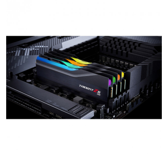 Модуль пам'яті для комп'ютера DDR5 96GB (2x48GB) 5600 MHz Trident Z5 RGB Matte Black G.Skill (F5-5600J4040D48GX2-TZ5RK)