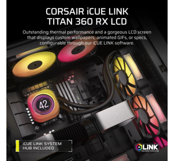 Система рідинного охолодження Corsair iCUE LINK TITAN 360 RX LCD (CW-9061023-WW)