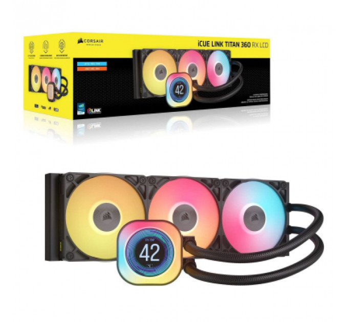 Система рідинного охолодження Corsair iCUE LINK TITAN 360 RX LCD (CW-9061023-WW)