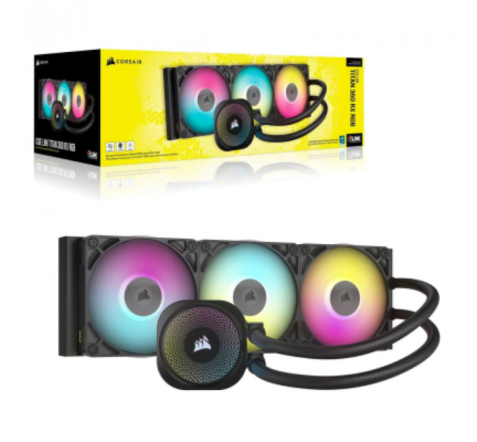 Система рідинного охолодження Corsair iCUE LINK TITAN 360 RX RGB (CW-9061018-WW)
