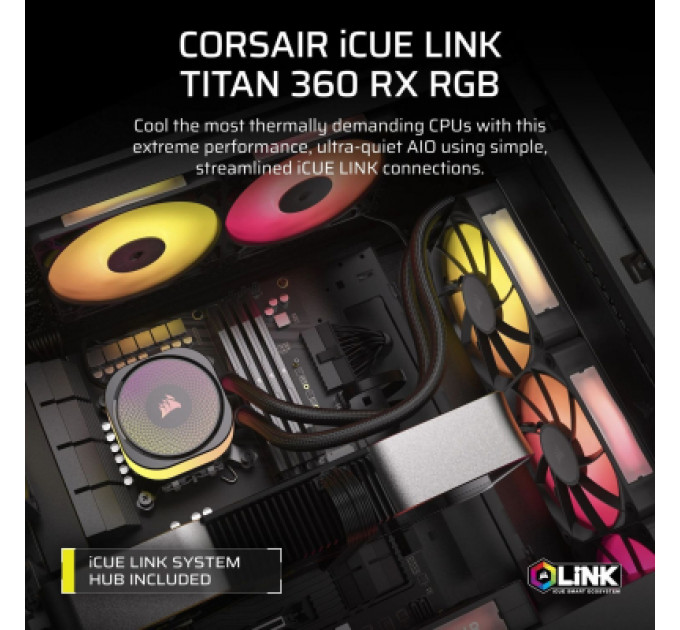 Система рідинного охолодження Corsair iCUE LINK TITAN 360 RX RGB (CW-9061018-WW)