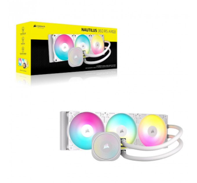 Система рідинного охолодження Corsair NAUTILUS 360 ARGB White (CW-9060095-WW)