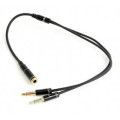 Cablexpert Кабель мультимедійний Jack 3.5mm F to 2 x Jack 3.5mm M Cablexpert (CCA-418M)