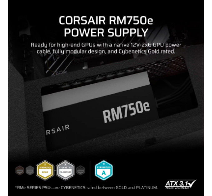 Блок живлення Corsair 750W RM750e (CP-9020295-EU)