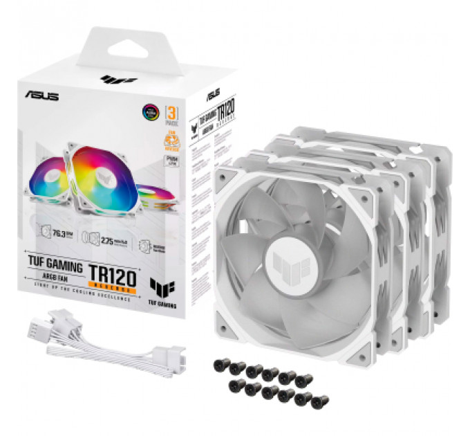 Кулер до корпусу ASUS TUF GAMING TR120 FAN ARGB REVERSE WHITE (90DA00D3-B09020)