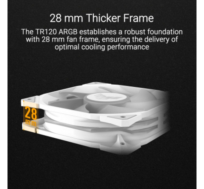 Кулер до корпусу ASUS TUF GAMING TR120 FAN ARGB WHITE (90DA0093-B09000)