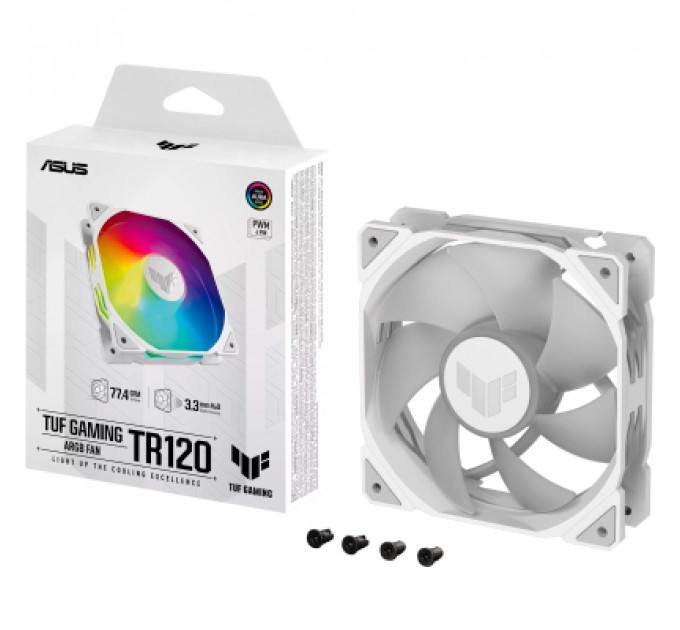 Кулер до корпусу ASUS TUF GAMING TR120 FAN ARGB WHITE (90DA0093-B09000)