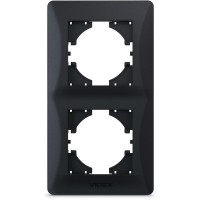 Рамка Videx BINERA чорний графіт 2 пости (VF-BNFR2V-BG)
