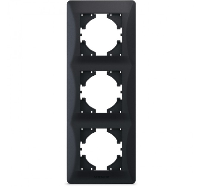 Videx Рамка Videx BINERA чорний графіт 3 поста (VF-BNFR3V-BG)