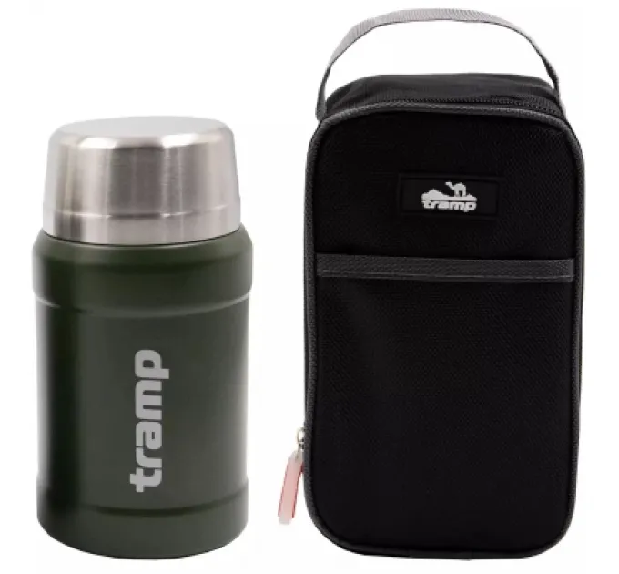 Tramp Термос Tramp з широким горлом в чохлі 0.8 л Olive (UTRC-132-olive)