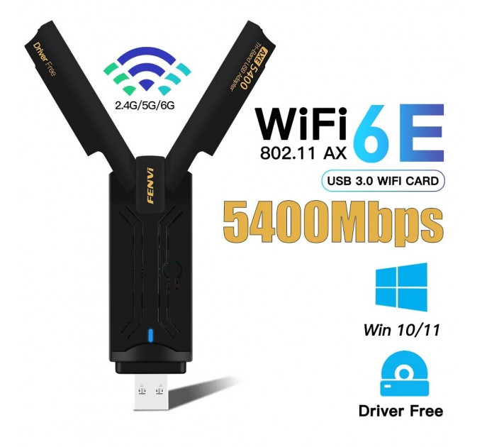Бездротовий адаптер Fenvi FU-AXE5400 (RTL8832CU)