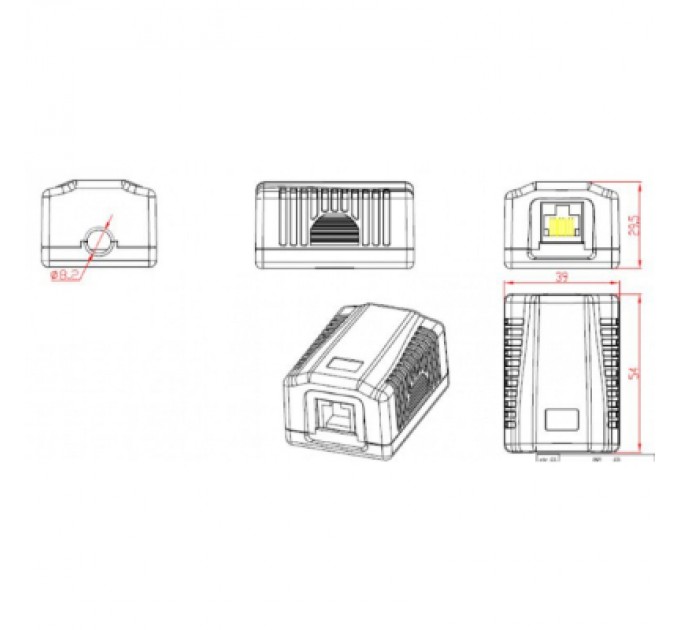 Комп'ютерна розетка Cablexpert RJ45x1 FTP, cat.6 (NCAC-1F6-01)