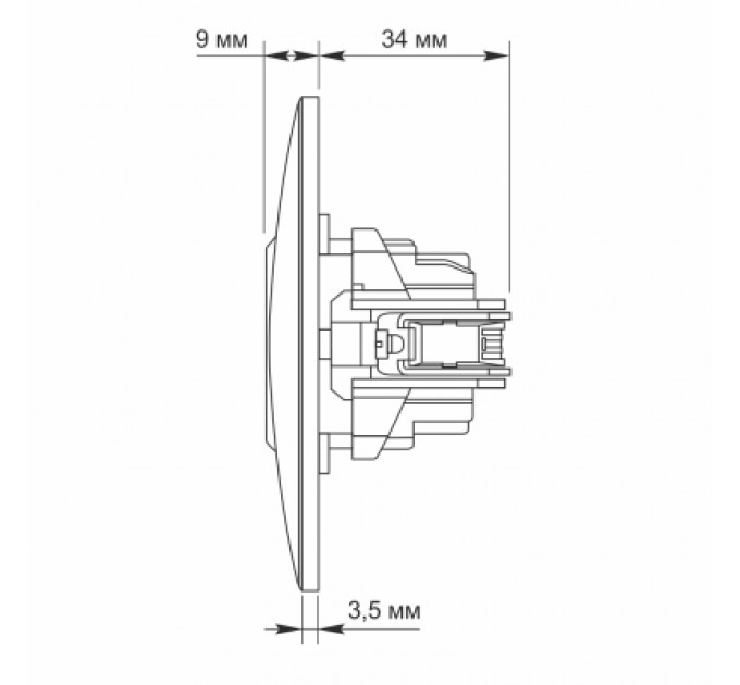 Videx Розетка Videx BINERA 1ая із заземленням (VF-BNSK1G-W)
