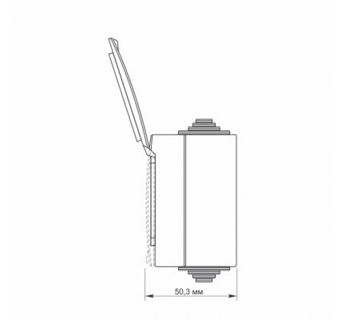 Videx Розетка Videx BINERA IP65 зовнішня 1ая сіра (VF-BNW21-G)
