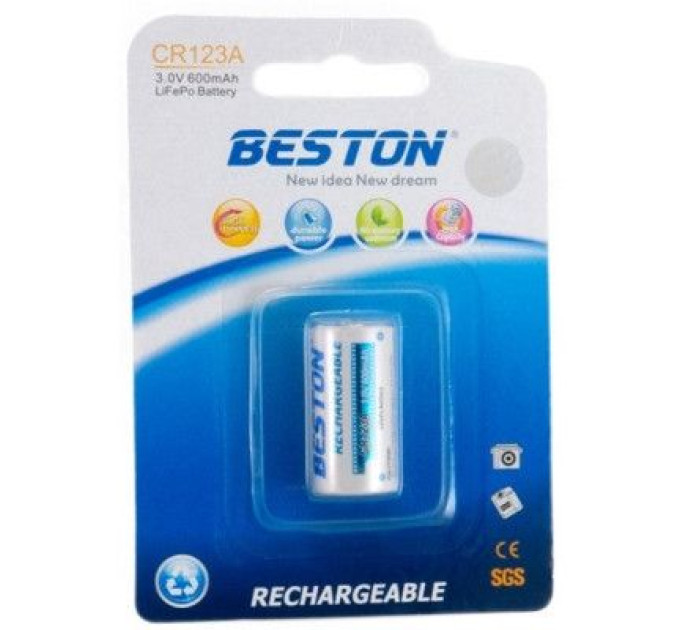 Beston Акумулятор Beston CR123A (16340) 600mAh Lithium (AAB1844)