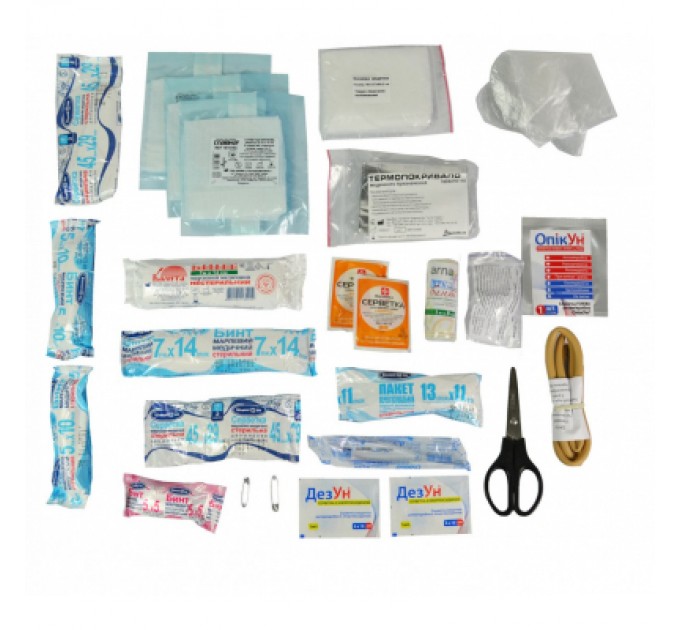 Poputchik Автомобільна аптечка Poputchik -1 (АМА-1) згідно ДСТУ 3961-2000 футляр м'який червоний 19х8 (02-026-М)