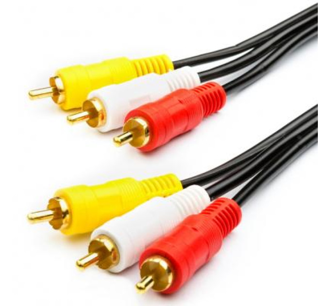 Atcom Кабель мультимедійний 3RCA to 3RCA 0.8m Atcom (10808)