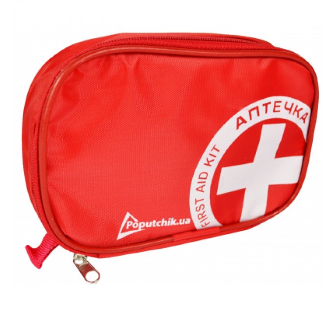 Poputchik Автомобільна аптечка Poputchik згідно ТУ футляр м'який червоний 19х8х14 (02-006-М)