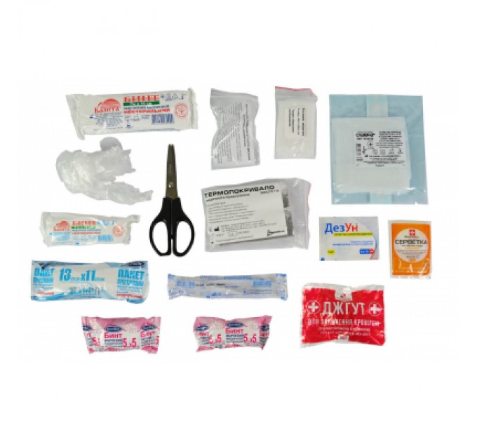 Poputchik Автомобільна аптечка Poputchik згідно ТУ футляр пластиковий червоний 165х135х65 (02-027-П)