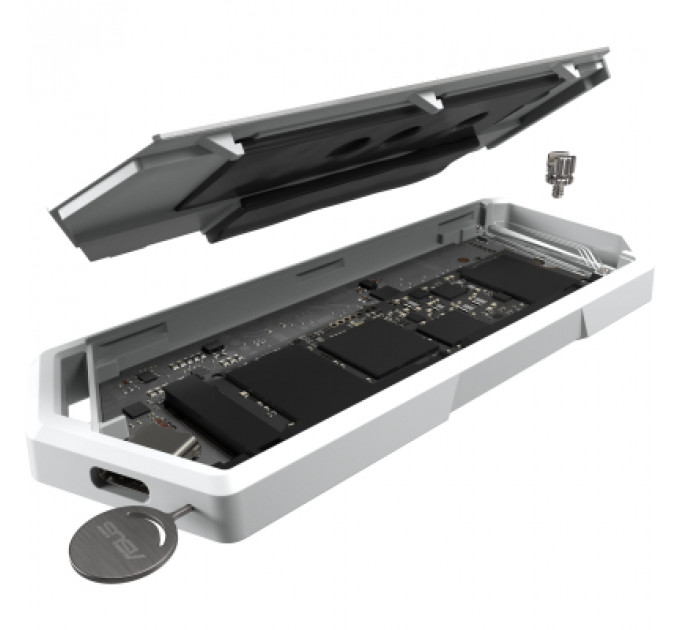 Кишеня зовнішня ASUS SSD ROG STRIX ARION ESD-S1C/WHT/G/AS PCIe NVMe M.2 2230/2242/2260/2280 USB-C 3.2 Gen 2x1 (90DD02H1-B09000)