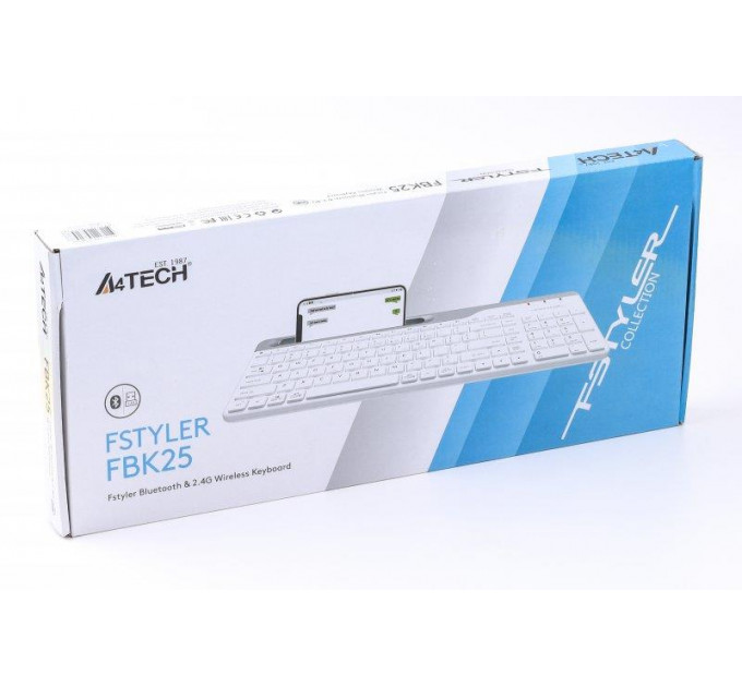 Клавіатура бездротова A4Tech Fstyler FBK25 White 