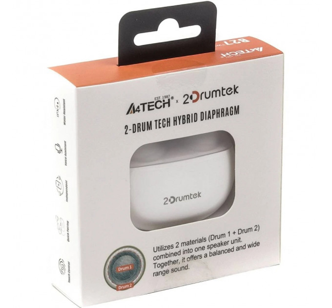 Bluetooth-гарнітура A4Tech B27 Grayish White