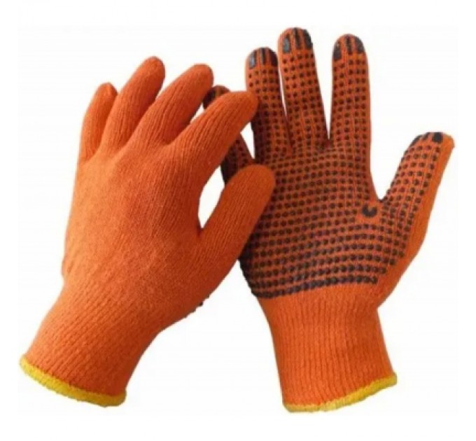 Werk Захисні рукавиці Werk ХБ помаранч., чорна крапка (WE2105Н)