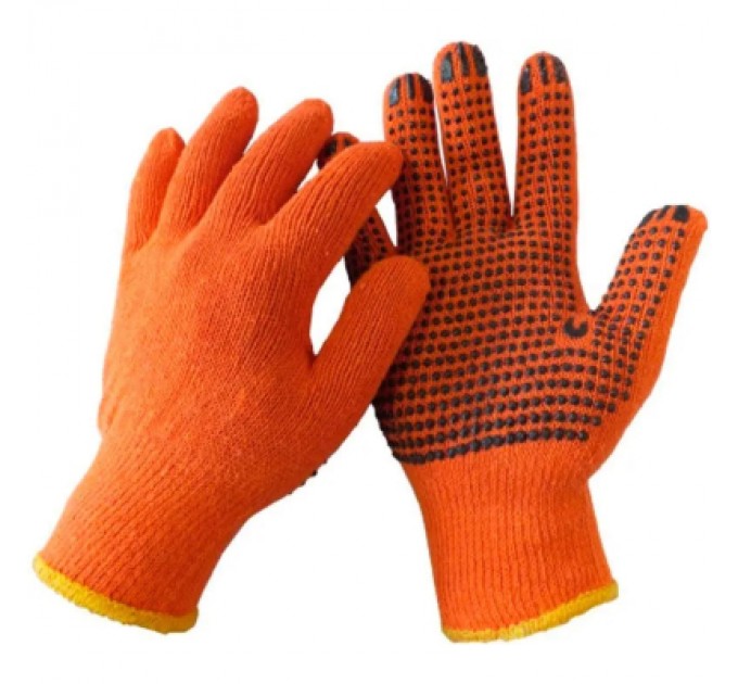 Werk Захисні рукавиці Werk ХБ помаранч., чорна крапка (WE2129)
