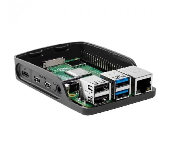 Додаткове обладнання до промислового ПК Raspberry Pi RPi 4 Official Case Black/Grey (OFI051)