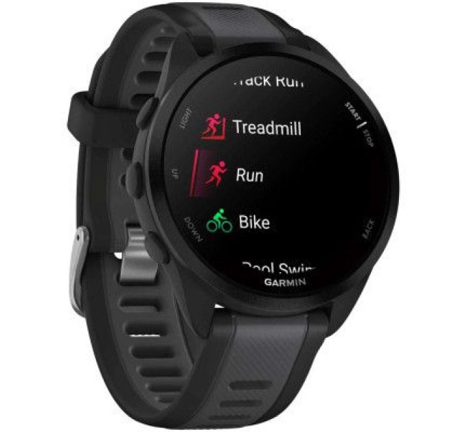 Garmin Смарт-годинник Garmin Forerunner 165, GPS, Black/Slate Grey, GPS (010-02863-20)