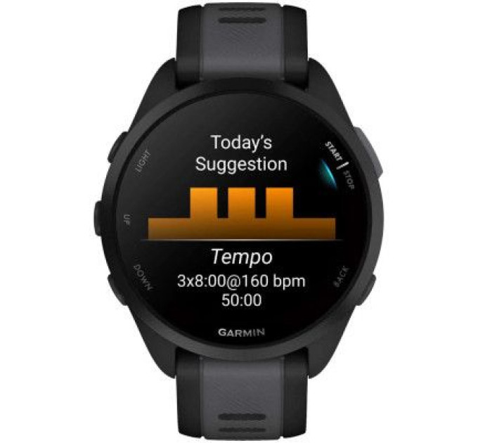 Garmin Смарт-годинник Garmin Forerunner 165, GPS, Black/Slate Grey, GPS (010-02863-20)