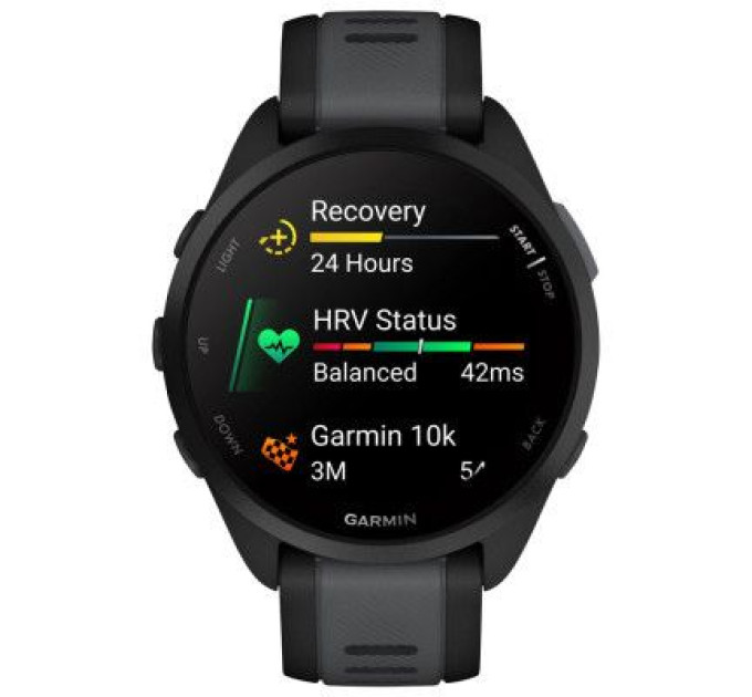 Garmin Смарт-годинник Garmin Forerunner 165, GPS, Black/Slate Grey, GPS (010-02863-20)