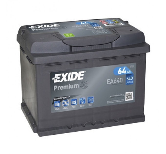 EXIDE Акумулятор автомобільний EXIDE PREMIUM 64A (EA640)