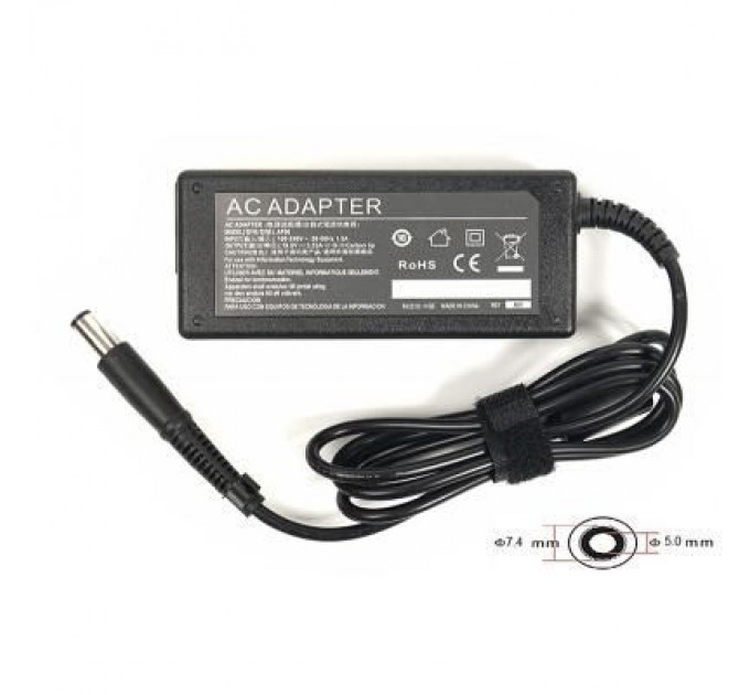 PowerPlant Блок живлення до ноутбуку PowerPlant HP 220V, 19.5V 65W 3.33A (7.4*5.0) (HP65G7450)