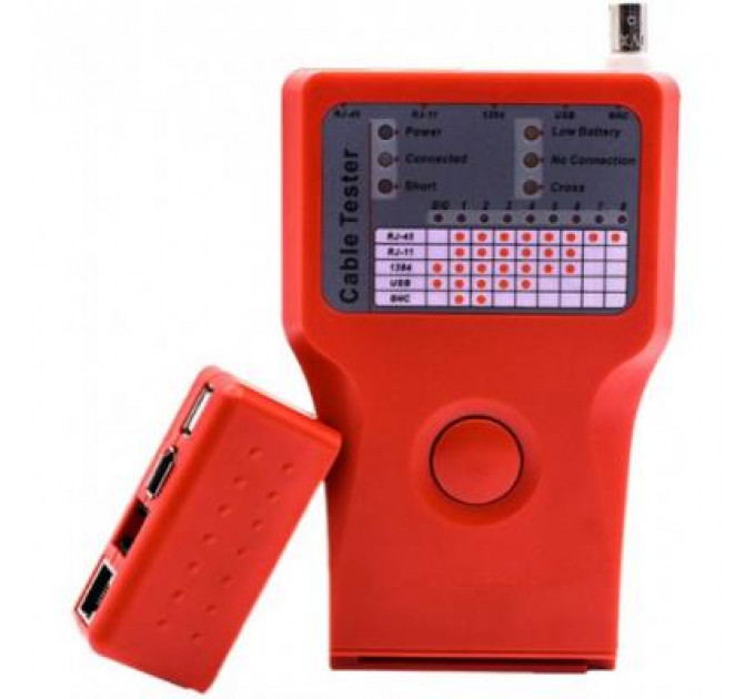 Тестер кабельний 5 в 1 -> RJ-45/RJ-11/BNC/USB/1394 Merlion (KTRJUSB)