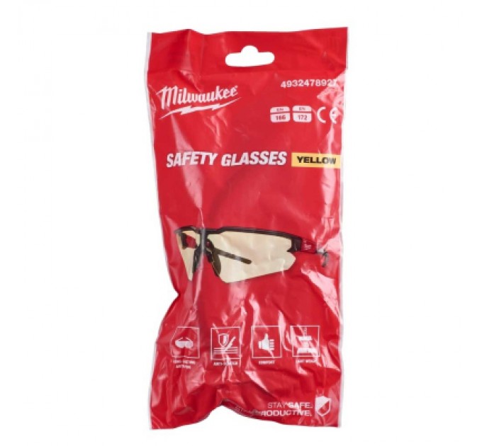 Milwaukee Захисні окуляри Milwaukee поліпшені, жовті (4932478927)