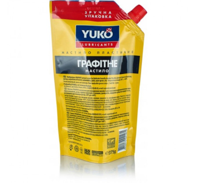 Мастило автомобільне Yuko графітне дой-пак зі штуцером, 375г (4820070241471)
