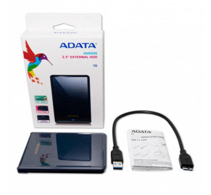 Зовнішній жорсткий диск 2.5" 2TB ADATA (AHV620S-2TU31-CBL)