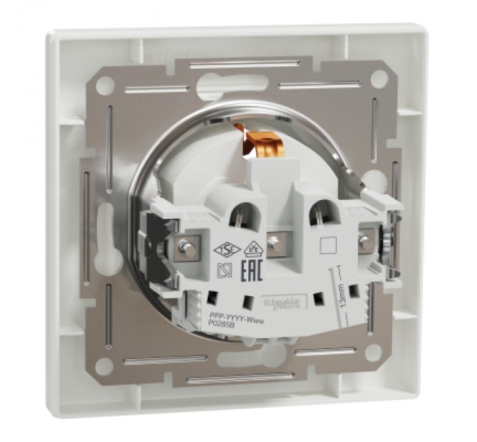 Schneider Electric Розетка Schneider Electric ASFORA зі штор. біла (EPH2900221)