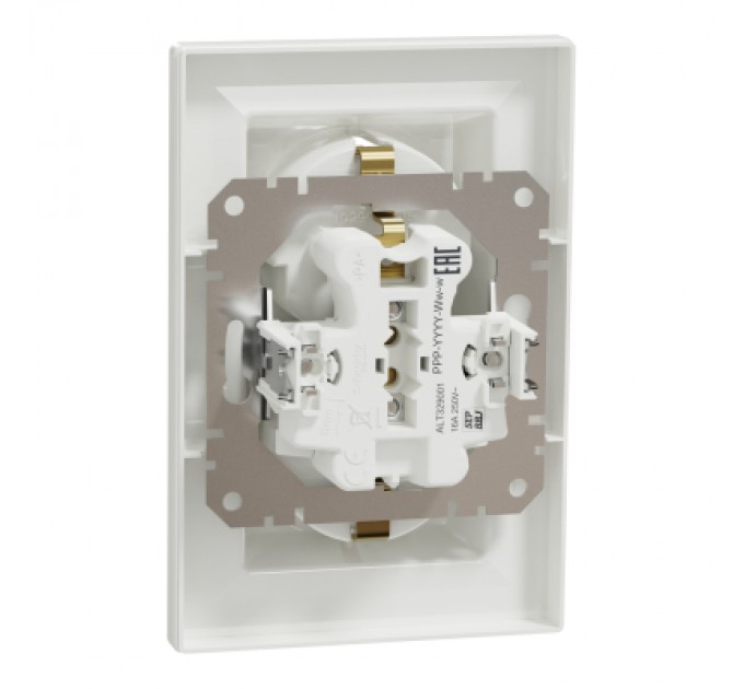 Розетка Schneider Electric ASFORA із заземленням подвійна біла 16А (EPH9900121)