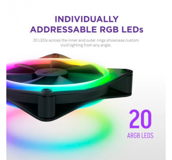 Кулер до корпусу NZXT F140RGB Duo (RF-D14DF-B1)