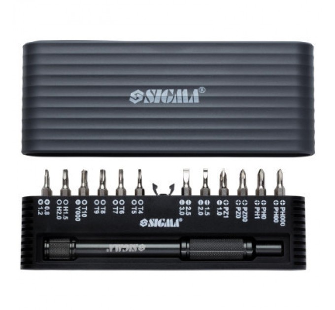 Набір викруток Sigma з бітами 1/4 "24шт CrV для мобільних телефонів (пласт кейс) (4003251)