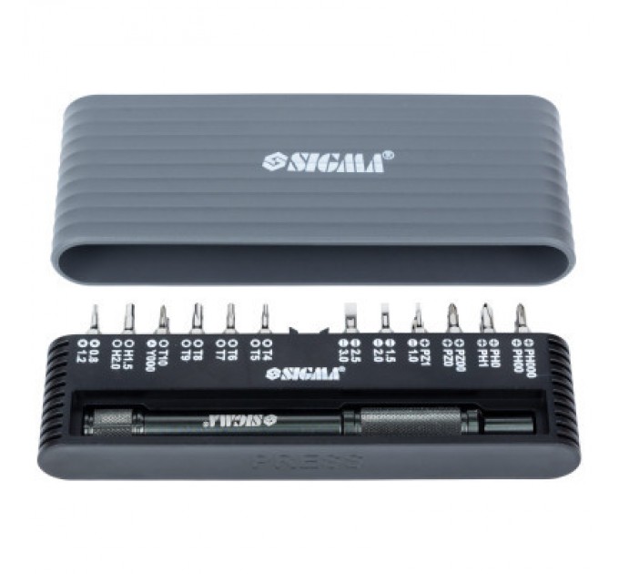 Набір викруток Sigma з бітами 1/4 "24шт CrV для мобільних телефонів (пласт кейс) (4003251)